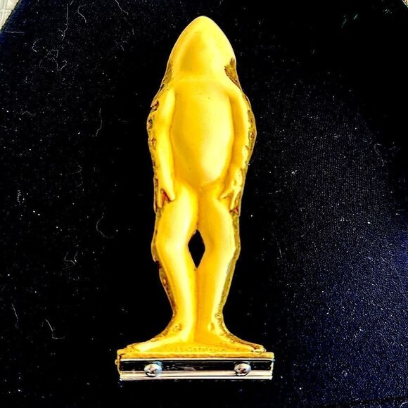 Vintage new in box C.A. Daniel’s collectible Toad razor yellow black enamel - Picture 2 of 4